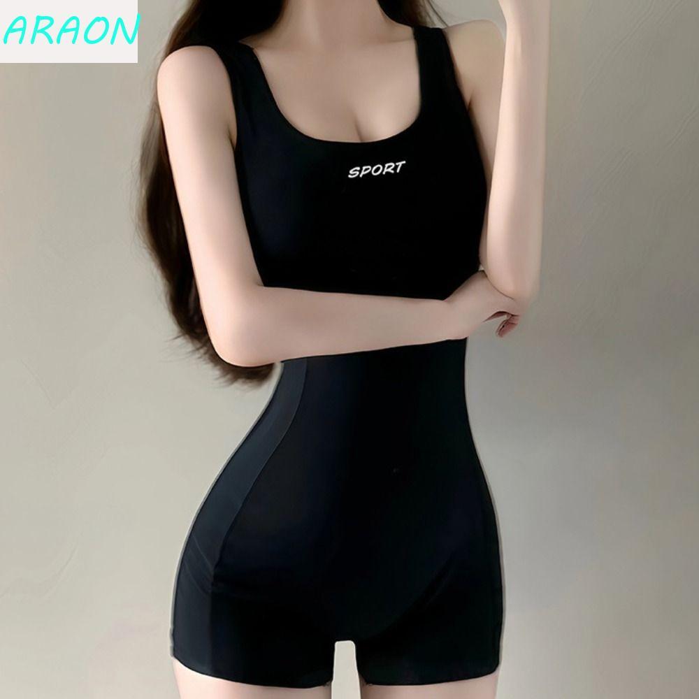 Maiô Feminino ARAON , Plus Size De Canto Plano Emagrecedor Resistente A Cloro