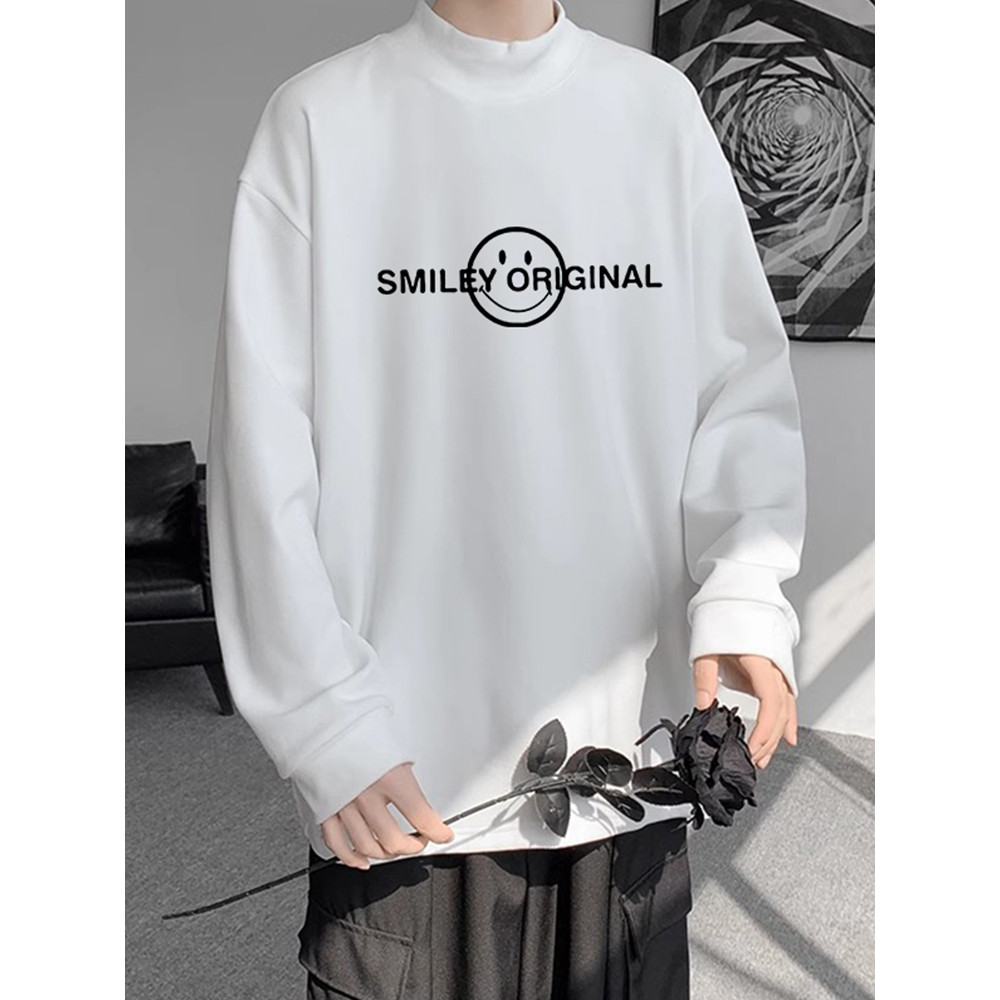 Camisa de fundo de meia gola alta masculina dupla face forro de veludo alemão quente interior de manga comprida camiseta