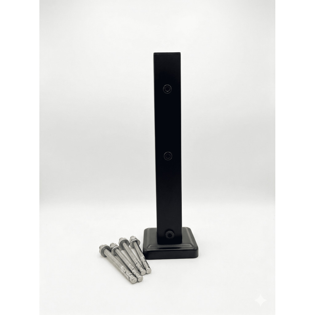 Coluna Torre Vidro Alumínio Guarda Corpo 40cm 3 Furos