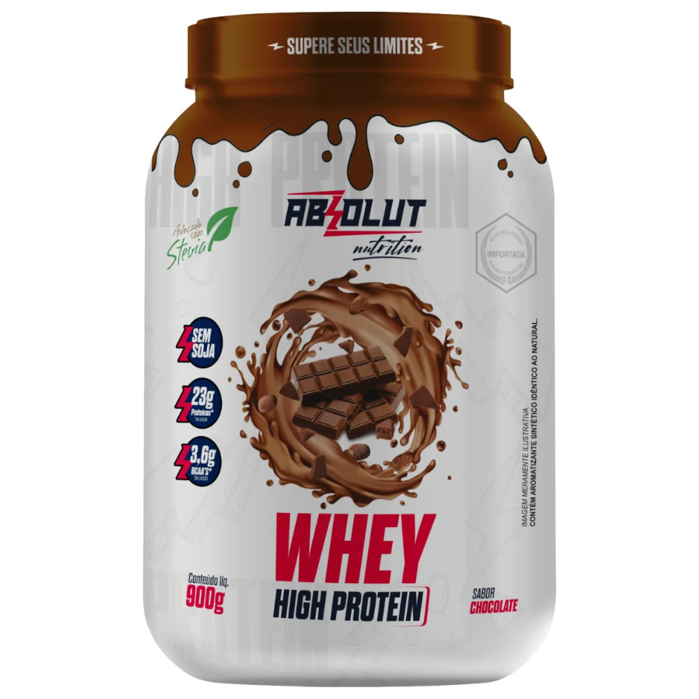 Whey High Protein Chocolate 900g  Pote – Absolut Nutrition