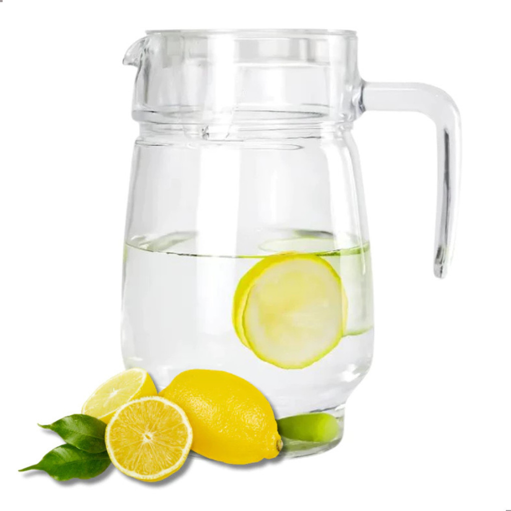 Jarra De Vidro Com Tampa Água Refri Suco Safira 1,8 Litro