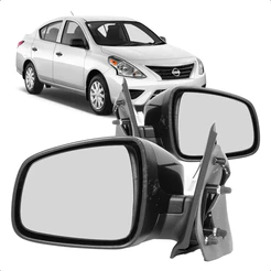 Retrovisor Nissan Versa Elétrico Sem Pisca Modelo Largo 2015 2016 2017 2018 2019