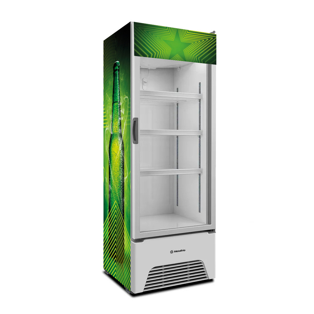 Adesivo Envelopamento Geladeira Expositora Cerveja Verde Vinil Testeira Lateral 170x60