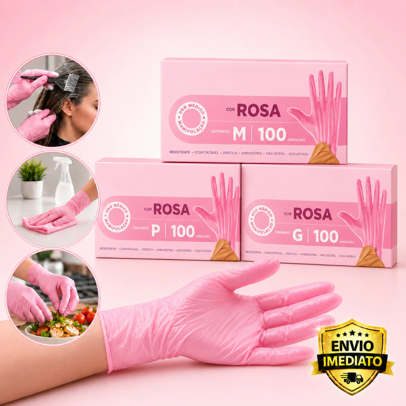 Luva Rosa Newflex: 50% OFF! 🧤