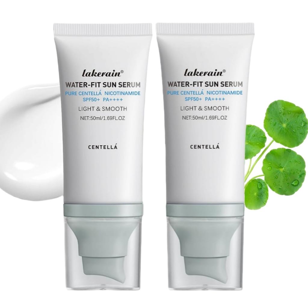 Centella Sunscreen SPF 50, Moisturizing Water-Fit Sun Serum, Face Sun Screen Long-Lasting Protection, Centella Madagasca