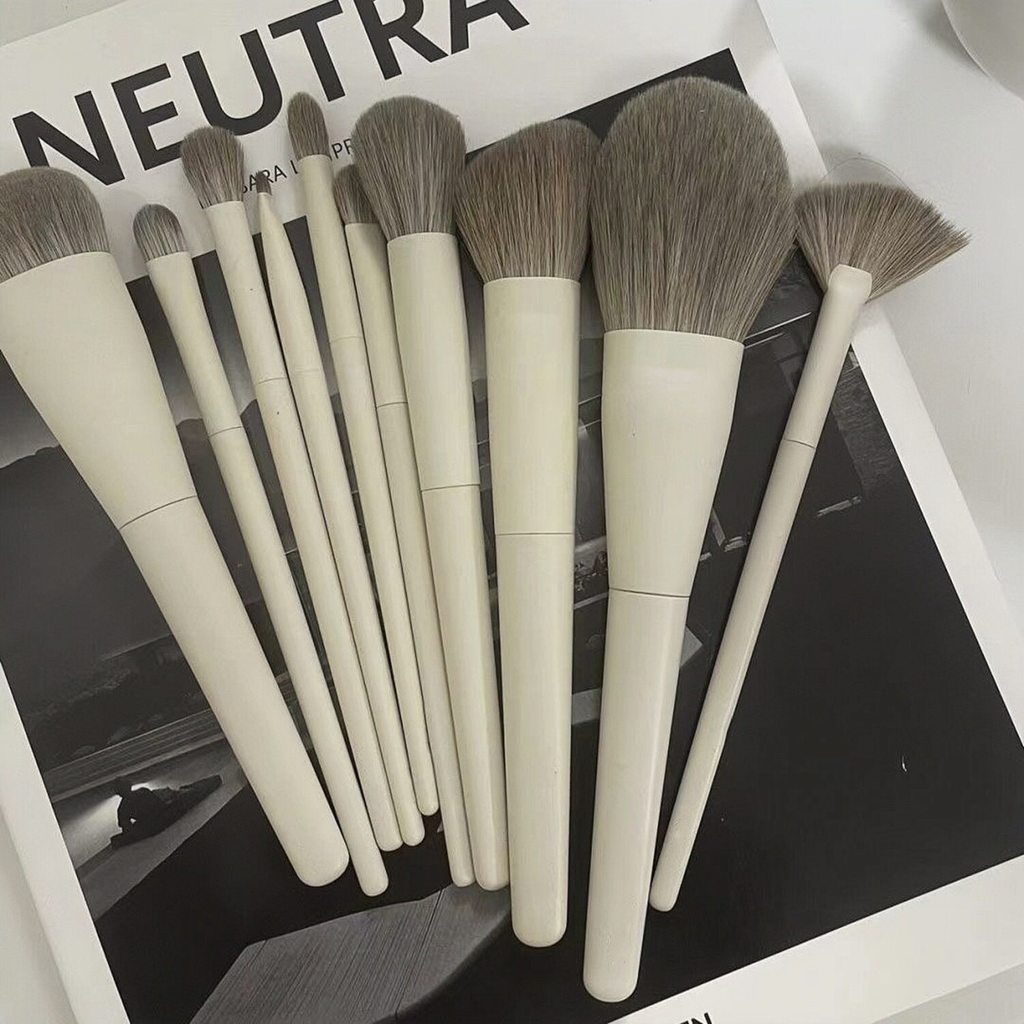 kit pincel maquiagem profissional pincel maquiagem Pequeno leite branco Zero graus conjunto de pincéis de maquiagem conj