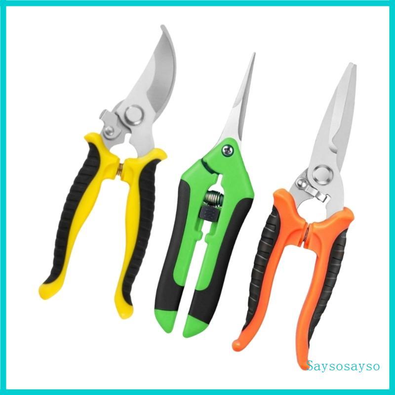Saysosayso Podador Manual Tesoura Poda Jardim Portátil Bypass Tesouras Aparadores Árvores Secateurs
