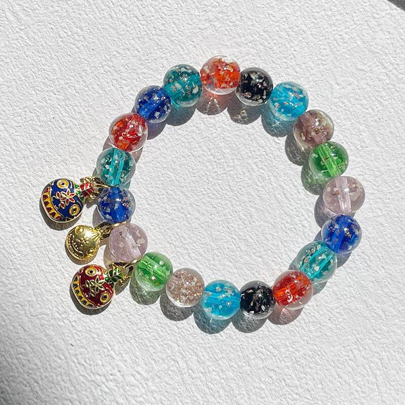 pulseira pulseira masculina  Bo folha de ouro luminosa perfumada cinza esmalte pulseira Boshan método antigo pulseira ho