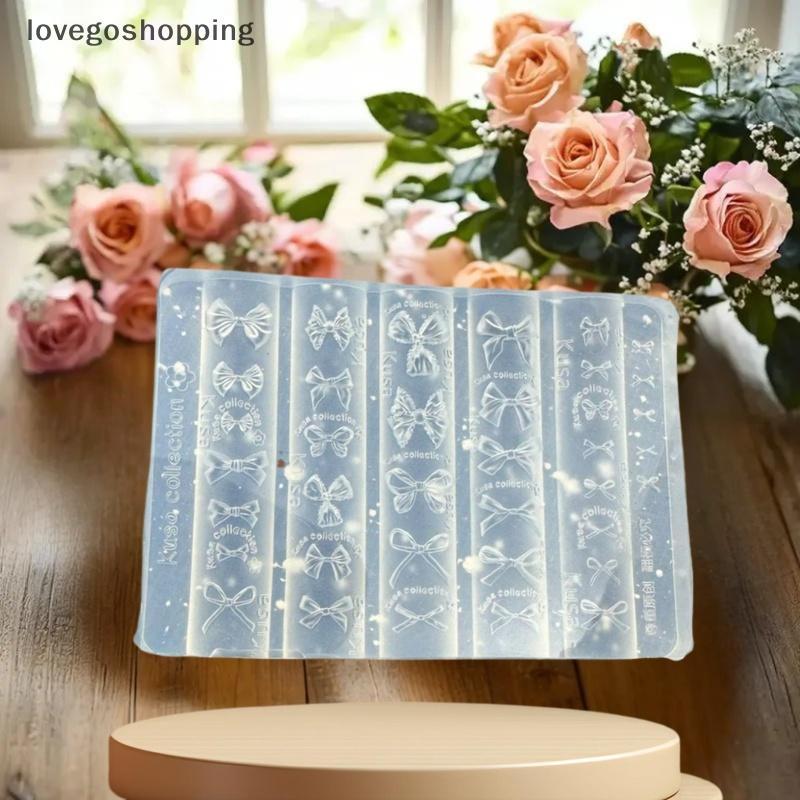 [lovego] Molde De Silicone 3D Decorações De Arte De Unha DIY Bowknot Modelos De Escultura Para Unhas Jóias Artesanato Tr