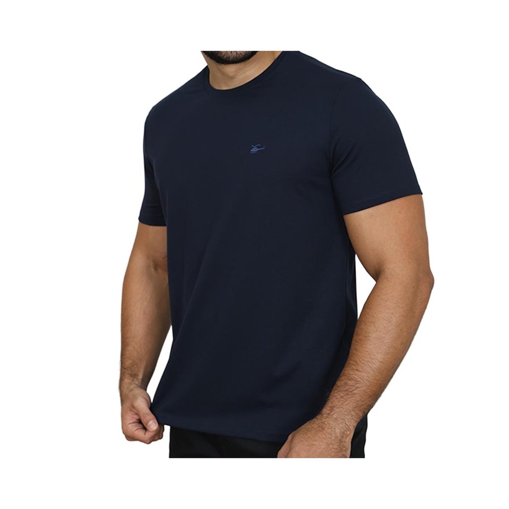 Camiseta Sallo Pergula Meia Manga Básica 1157 Marinho