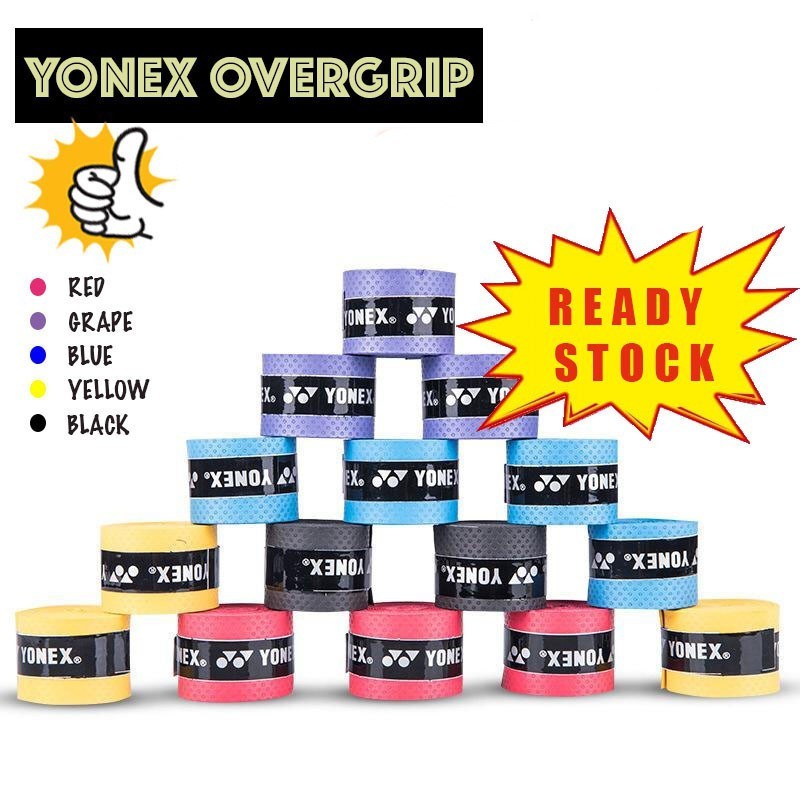 YY Yonex Raquete Sobre Grip Antiderrapante Aderência Rolo Badminton Squash Tape Multiuso [Estoque Pronto] Pickleball Tên