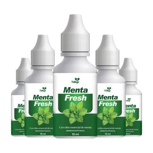 5UN Óleo Essencial Menta piperita Fresh 10ml – Aromatizante Bucal-Extra Forte- hortelã-pimenta