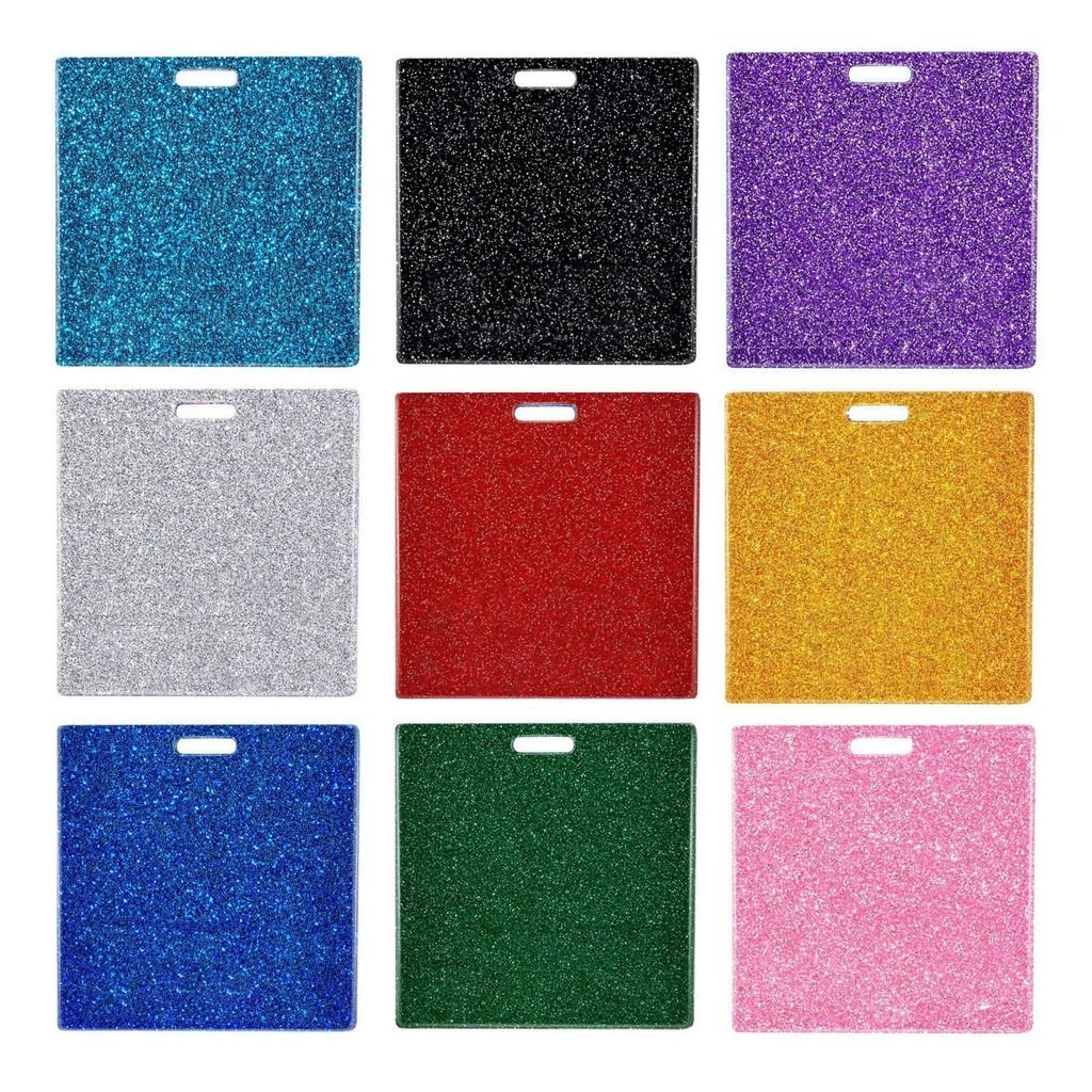 Crachá de enfermeira hospitalar com glitter mais vendido, placa de acrílico DIY, placa luminosa, cartão de identificação