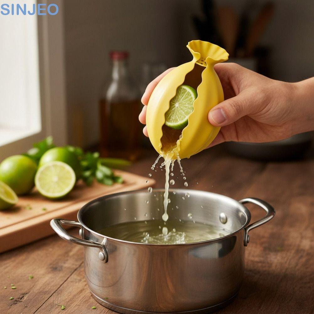 Espremedor De Limão SINJEO , Manual Resistente Ao Calor De Silicone De Qualidade Alimentar , Integrado