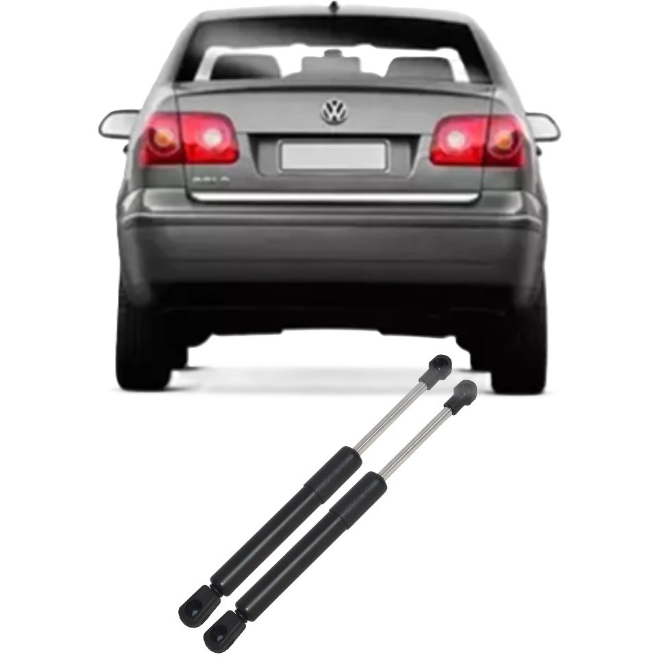 Par Amortecedor Porta Malas Polo Sedan 2002 a 2015 Mola Gás 25,5cm (Kit 2 Peças)