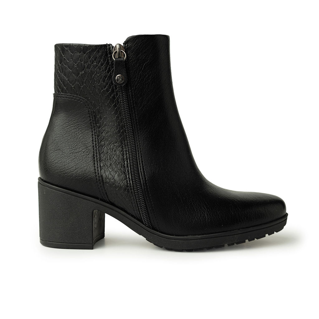PICCADILLY MAXI - Bota Daiane Cano Curto Salto Alto Preto