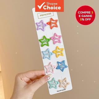 VMI Estrela Grampos De Cabelo Doce Cor Antiderrapante Presilhas Bonito Estilo Dopamina Acessório Para Mulheres Meninas 1