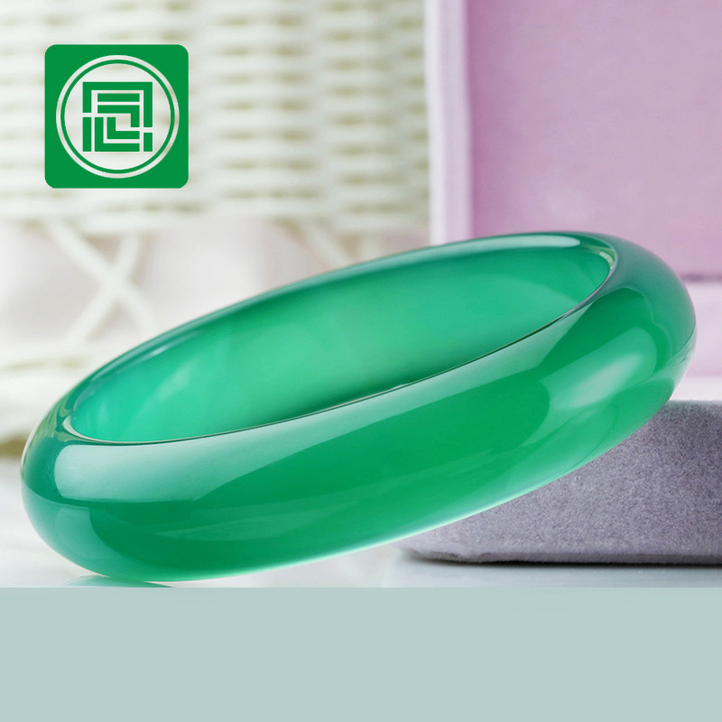 Nianyu jóias pulseira de calcedônia Natural gelo transparente fluorescente esmeralda Jade pulseira espinafre verde aba l