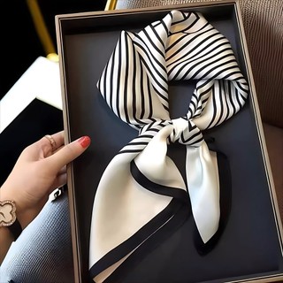 Novo estilo 65 lenço quadrado pequeno lenço de seda feminino verão All-Match cachecol elegante lenço quadrado proteção d