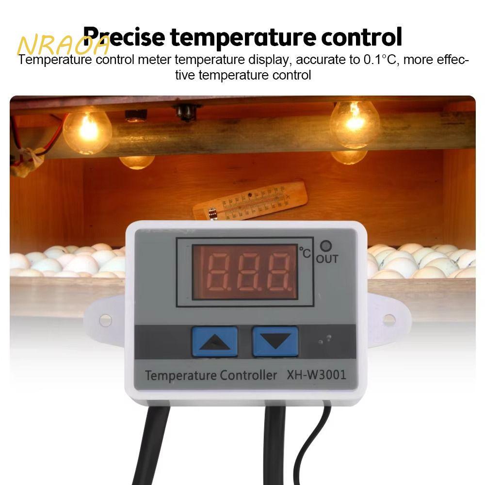Termostato Digital NRAOA , Controlador De Temperatura LED XH-W3001 , De Microcomputador Com Sensor NTC