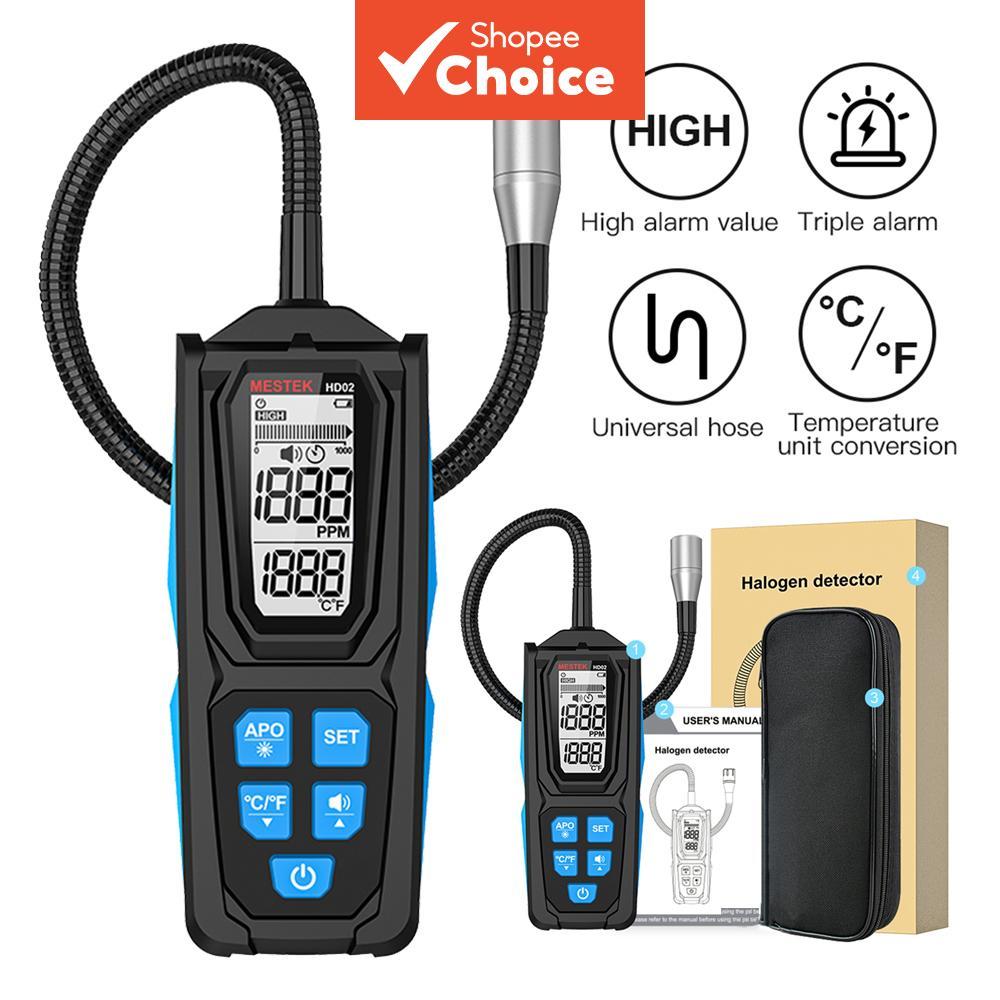 MESTEK HD02 Detector de Vazamento de Refrigerante para Ar Condicionado, Testador Digital de Halogênio, Medição de Gases