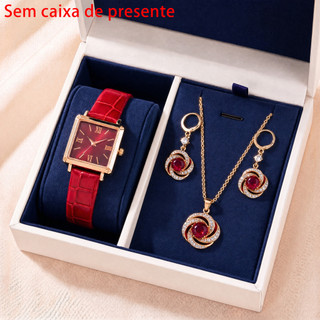 Conjunto de Relógio Feminino-Elegância Original(NÃO ACOMPANHA CAIXA)