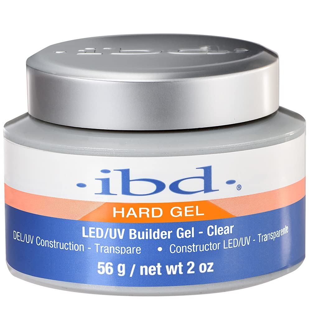 Gel Construtor IBD Hard Gel LED/UV – Transparente, Gel para Extensão e Cobertura de Unhas, Acabamento Acrílico Forte, Qu