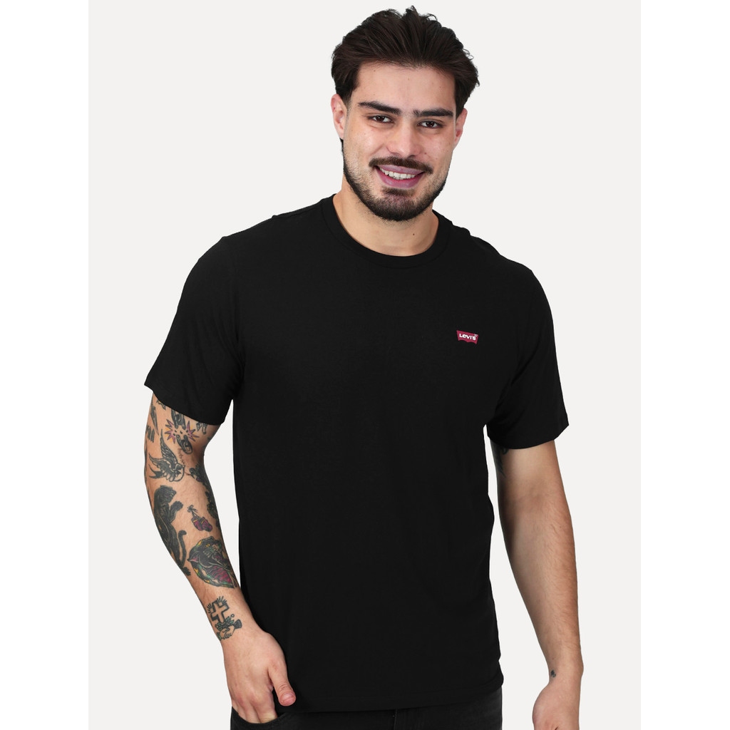 Imagem Camiseta Levis Masculina Standard Classic Printed Housemark Original Preta