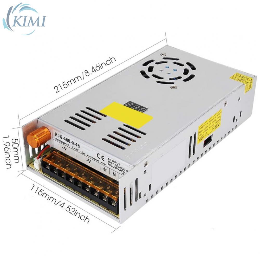 1pc HJS-480-0-48 Ajustável 48V 10A DC Fonte De Alimentação Regulada 480W Construção De Metal