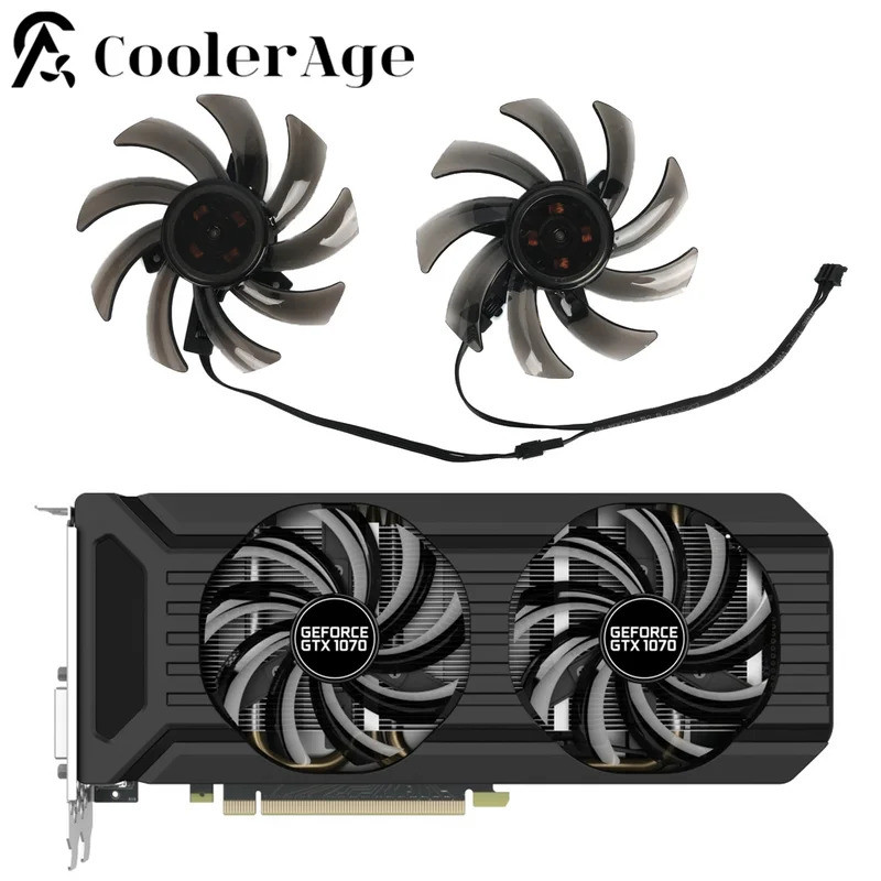 i85MM GA91S2U GPU Cooler Ventilador Substituir вентилятор 12 вольт Para Palit GeForce GTX 1070 Ti 1070 1060 1080 GTX1060