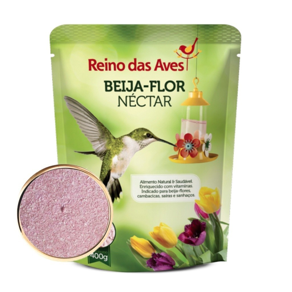 Kit 2un Nectar Para Beija flor Refil 400g Reino Das Aves — imagem 2 de 2