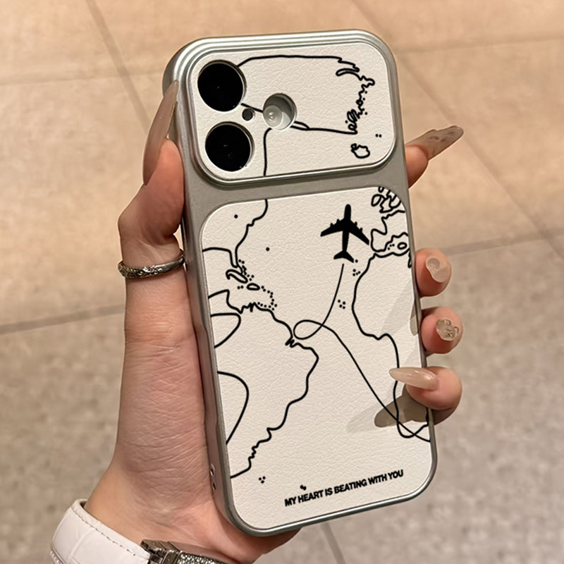 Avião Mapa Design Caso De Telefone Para Samsung A17 A37 A57 A56 A55 A54 A26 S26 Ultra S25 S24 FE S23 Plus S22 S21 Capa