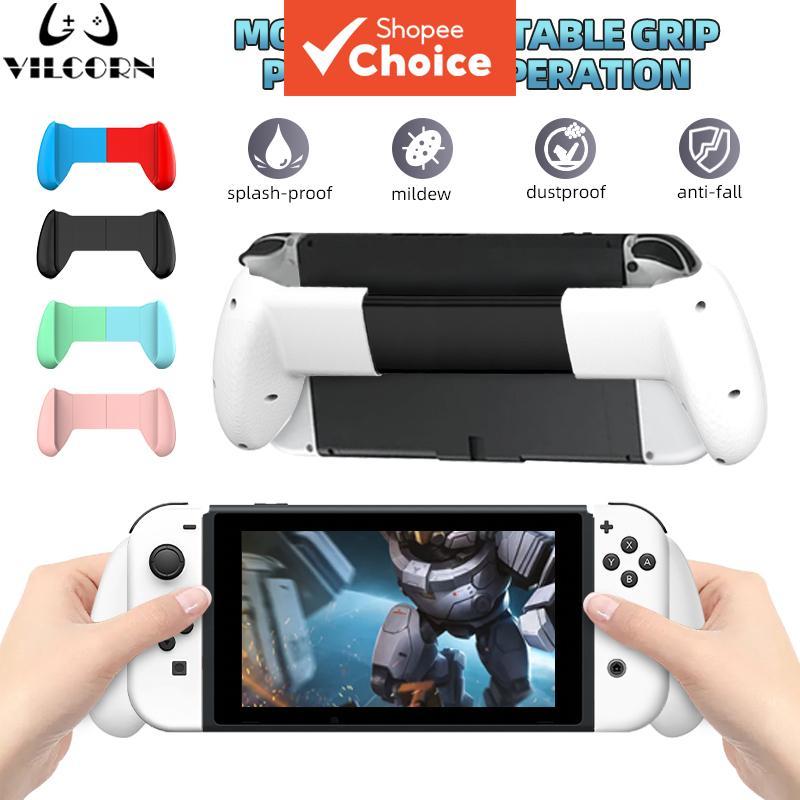 Suporte de Mão com Grip Protetor e Suporte Telescópico para Nintendo Switch Lite/OLED e Celular