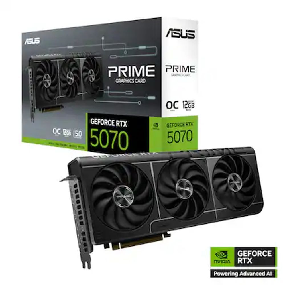 Placa de Video GeForce NVIDIA ASUS RTX5070 12GB PRIME OC GDDR7 90YV0M10-M0NA00