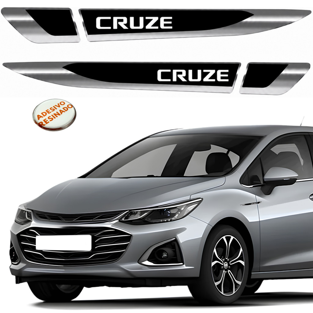 Par Aplique Lateral Paralama Chevrolet Cruze Hatch Sedan Resinado 2014 15 16 17 18 19 20 21 22 23 24