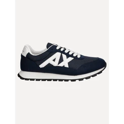 Tênis Armani Exchange Masculino Contrastantes AX Logo Original Azul Marinho