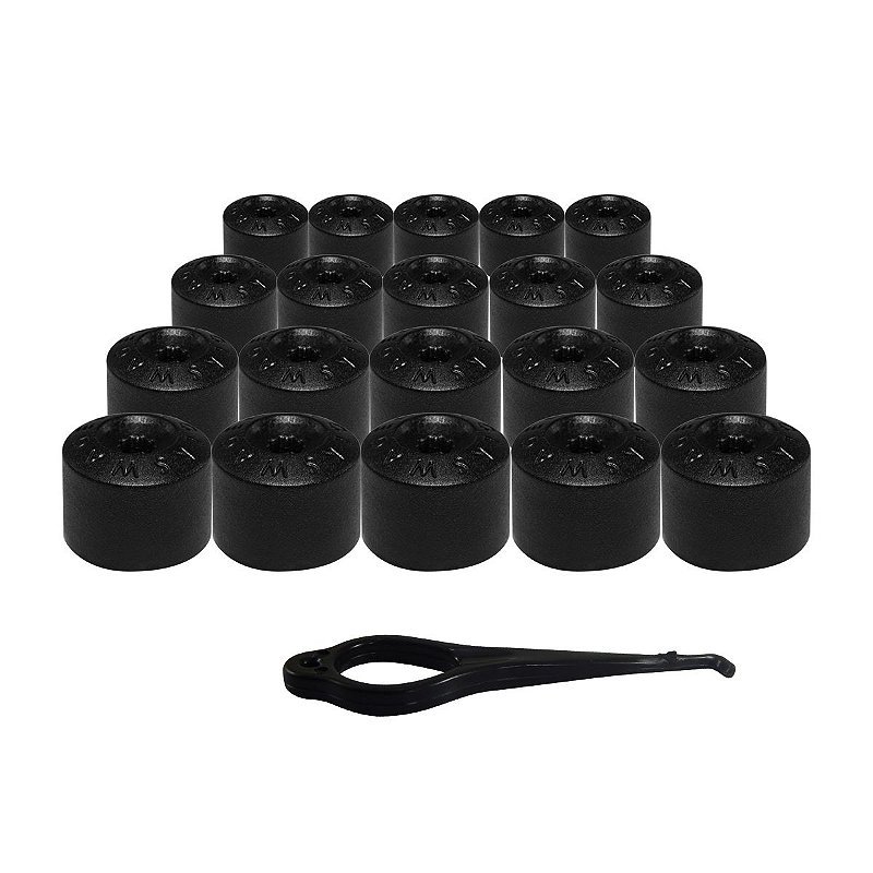 Capa Parafuso Roda Kit Com 20 Unidades Fox Polo Bora Golf Jetta