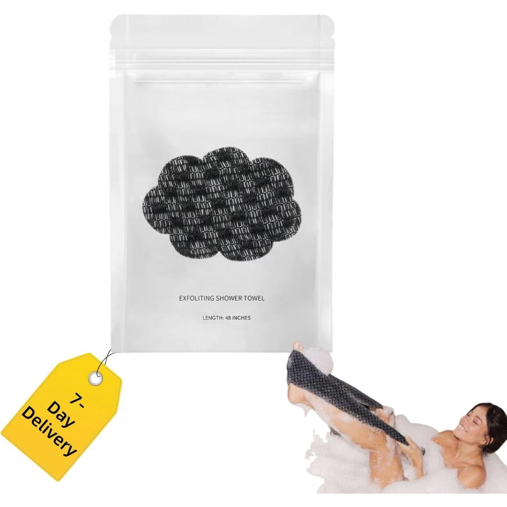 Toalha de banho esfoliante antibacteriana, toalha de banho esfoliante, esponja de banho para esfoliação corporal de 47 p