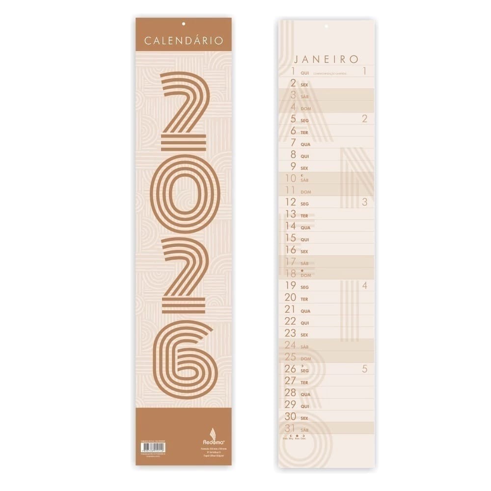 CALENDÁRIO VERTICAL - 2026