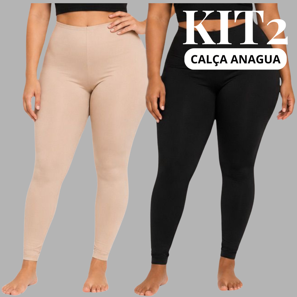 KIT 1 ou 2 Calça Anágua Segunda Pele Para o Frio Tira Transparência e Atrito