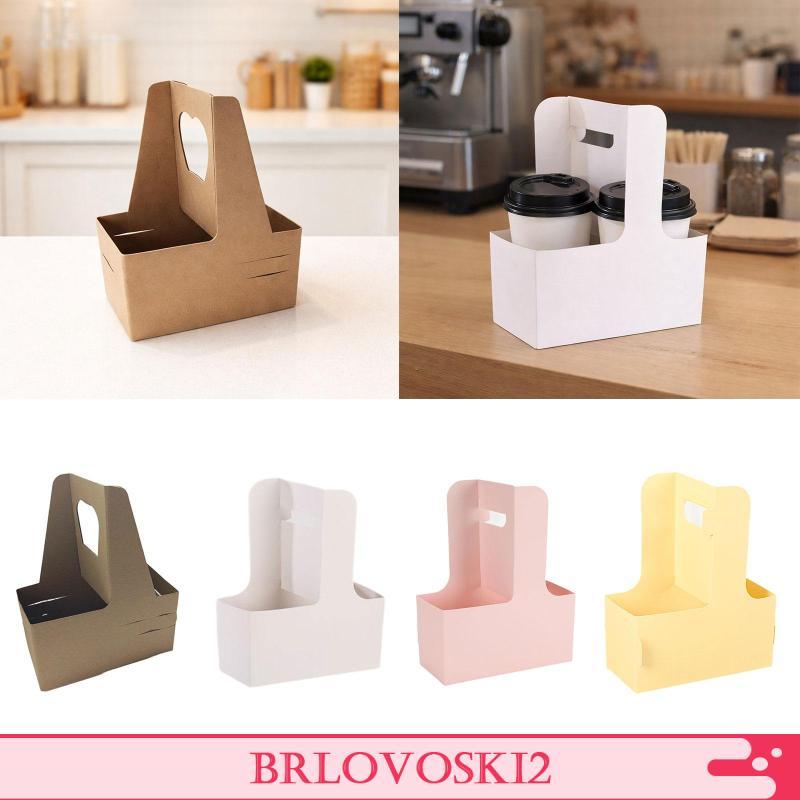 [Brlovoski2] 10 Peças Alça Porta-Bebidas Papelão Copos Para Viagem Papel Adequado Exibição De Flores Festa Em Casa