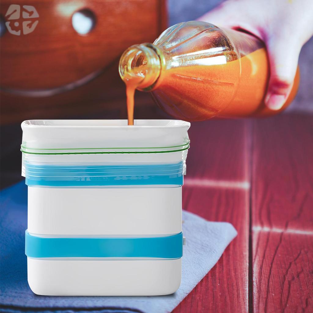 2 Pçs Plástico Silicone Congelado Bloco De Alimentos Fabricante Vertical Enchimento Sopa Freezer Recipiente Organizador