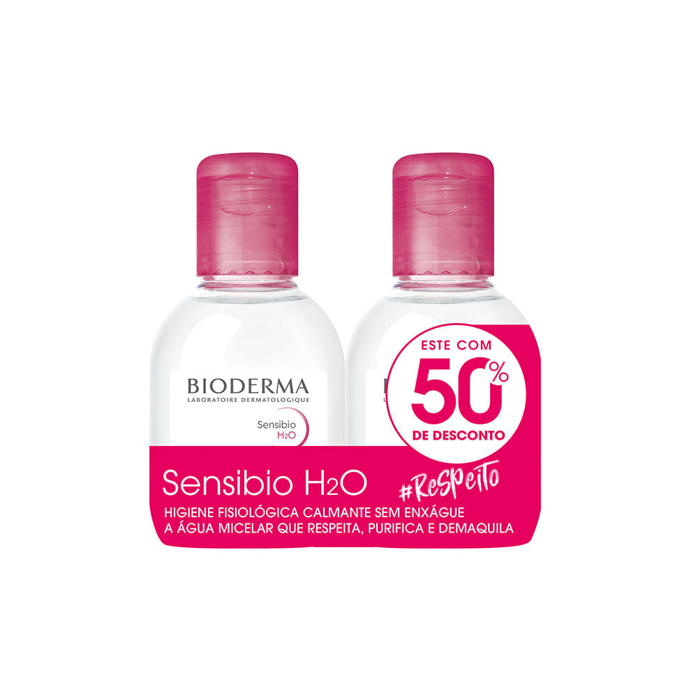 Kit Sensibio H2O Bioderma Água Micelar Calmante 100ml e Ganhe 50% de Desconto na Segunda Unidade de 100ml