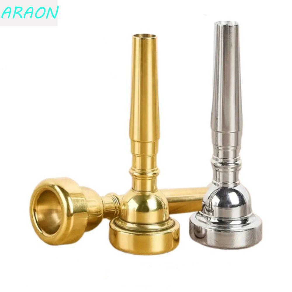 Bocal De Trompete ARAON , Boca De Corneta Profissional De Metal Com Chifre , Latão Iniciante Prata Ouro
