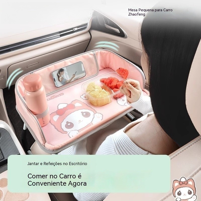 Mesa pequena para carro, mesa dobrável para o banco do passageiro, uma ferramenta mágica para as crianças comerem no ban
