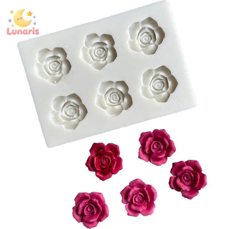 Lunaris Mini Rosa Camélia Margarida Flor Silicone Sugarcraft Molde DIY Argila Modelo Ferramentas De Decoração Do Bolo Ac