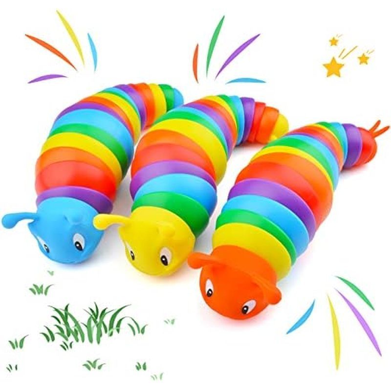 Brinquedo Cevioce Fidget Slug , Brinquedos Sensoriais Para Crianças & amp ; Adultos , 3 Peças De Autismo Pequenas De 3 A