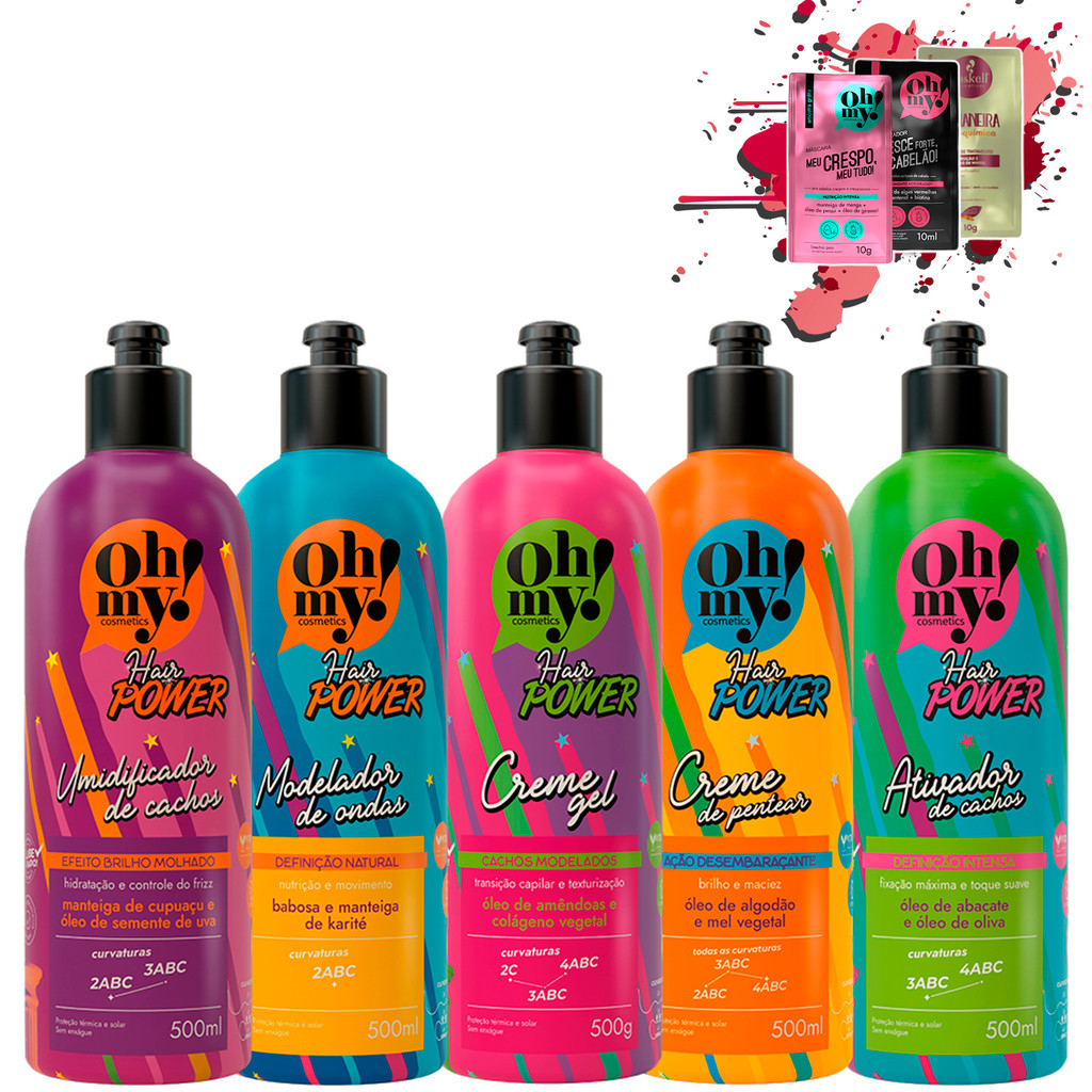 Kit 5 Cremes Oh My! Hair Power 500gr