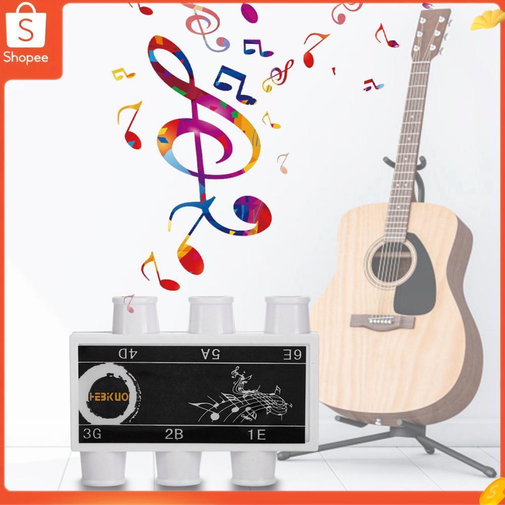 Tuner Pitch Pipe com estojo E-B-G-D-A-E para guitarras elétricas acústicas