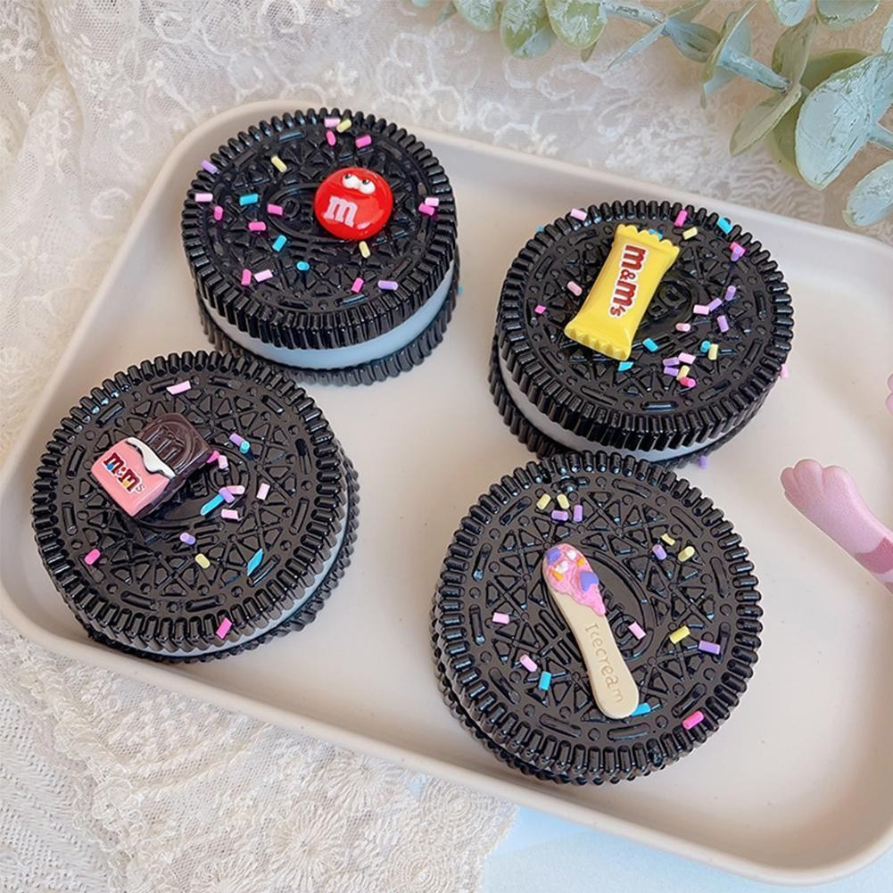 Simulação Grande Oreo Com M Feijão Squeeze Brinquedo Artesanal Silicone Suave Alívio Estresse Pitada L7y1